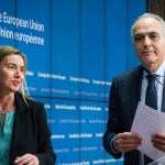 Federica Mogherini et Salah-Eddine Mezouar, ministre marocain des AE. D. R.